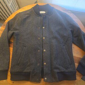 Taylor Stitch Charcoal Wool Bomber Jacket - S / 38